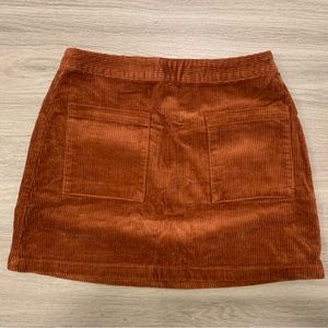 Rust Corduroy mini skirt